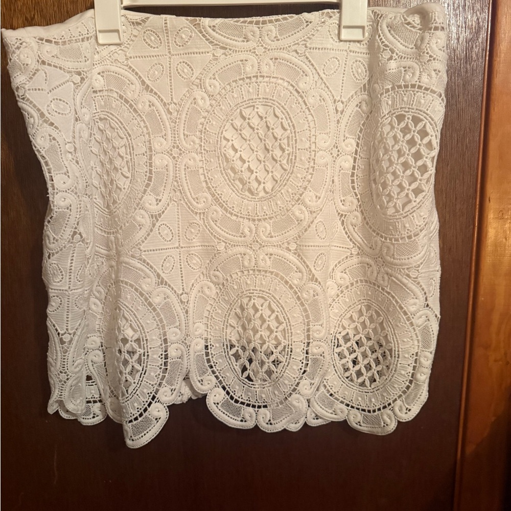 White Crochet Skirt